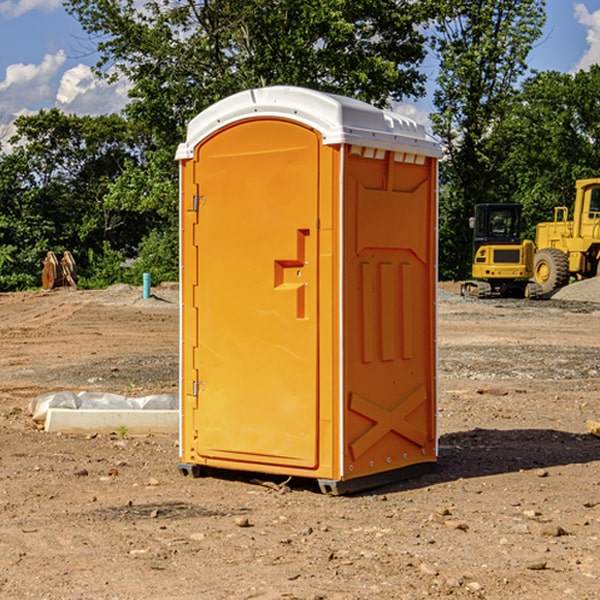 how often are the porta potties cleaned and serviced during a rental period in Weeki Wachee Gardens